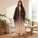 Versatile Gradient Knit Cover-Up Dress, Long Sleeve Open Front Cardigan Dress For Women_ecoleips.com