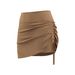 Women's Clothing High Waist Sports Skort Anti-Exposure Running Yoga Shorts Wrinkled Design Fake Two-Piece Set_ecoleips.com