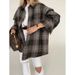 Summer Checkered Long-Sleeved Shirt With Retro Relaxed Style, Versatile And Easy To Pair With Checkered Jackets_ecoleips.com