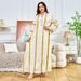 Voya MT311 Middle Eastern Apparel Foreign Trade Autumn New Arab Women's Long Fashionable Embroidered Tassel Pendant Dress_ecoleips.com