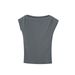 Slim-Fit Ribbed Short Sleeve Top With 3d Floral Pattern & Off-Shoulder Neckline For Women - Stretchy Comfort Daily Wear_ecoleips.com