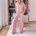 Effortless V-Neck Lounge Set – Flowy Long-Sleeve Top & Wide-Leg Pants (S-5XL, 7 Colors)_ecoleips.com