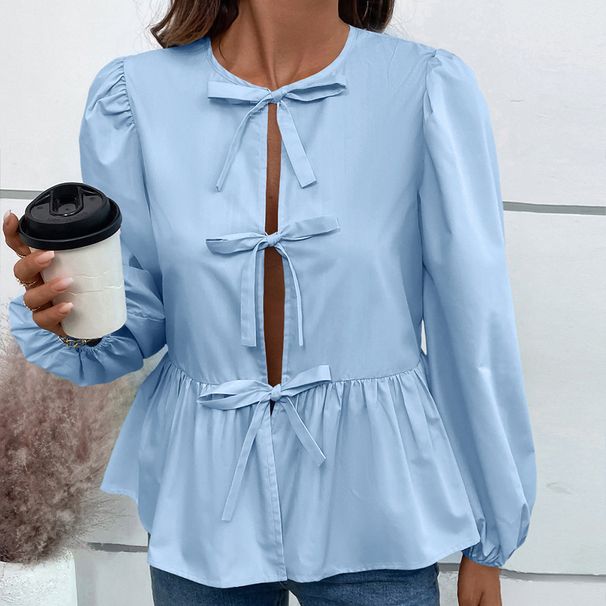 Yama Women's Clothing Casual Loose Sexy Button-Up Shirt Top Women_ecoleips.com
