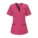Beauty Salon Work Clothes Doctor Short Sleeve Tops V Neck Nurse Clothes Female Nursing Technician Clothes_ecoleips.com
