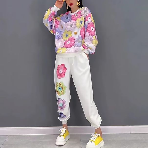 Women's Clothing Casual Fashion Sweater Suit Autumn Fashionable Sports Casual Pants Two Piece Suit_ecoleips.com