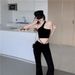2025 Summer New Irregular Short Camisole Top + Skinny Long Pants Women's Two-Piece Set_ecoleips.com