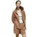 Luxury Tencel Linen Blend Shirt For Women - Long Sleeve Oversized Button Down Shirt, Lightweight Sun Protection Cover-Up_ecoleips.com