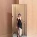 TZ6534 French-style Elegant Lace Spliced V-neck Camisole Dress For Women, Slim-fit And Figure-flattering With A Slit_ecoleips.com