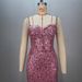 Women's Clothing New Sling Nail Diamond Split Sexy Long Skirt Sequin Light Luxury High End Temperament Lady Pink Evening Dress Female_ecoleips.com
