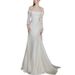 Women's Clothing Style Off The Shoulder Light Lace Wedding Dress White Slimming Short Train Bridal Reception Dress_ecoleips.com