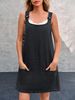 K New Denim Shoulder Strap Dress For Women, Fashionable Casual Dress For Women_ecoleips.com