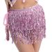 K Belly Dance Performance Costume Sequins Tassel Hip Scarf Beads Waist Chain Indian Dance Performance Waist Scarf_ecoleips.com
