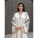 Modest Abaya Dress Muslim Ladies V Neck Embroidered Tassel Robe Abaya Temperament Arabic Dress For Women Middle East Style_ecoleips.com