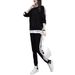 Casual Sportswear Set For Women, Autumn New Loose Fashion Plus Size Stylish Youthful Sweatshirt Best Friend Outfit_ecoleips.com