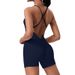 Women's Back Bodycon Yoga Suit Sporty Casual Hip Lifting One Piece_ecoleips.com