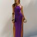 European And American Fashion New Strap Knitted Vacation Style Women's Summer Long Sleeveless Backless Beach Dress_ecoleips.com
