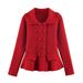 Women's Double-Breasted Knit Cardigan – Spring Fashion Oversized Open Front Coat With Pockets_ecoleips.com