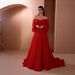 Elegant Off Shoulder Solid Color Slim Fit Long Dress Formal Evening Prom Gown Party Dress For Women Evening Event_ecoleips.com