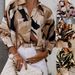 Women's Clothing Printed Shirts Loose Women's Clothing Button Long Sleeved Casual Shirts Women's Tops_ecoleips.com