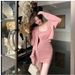 Internet Celebrity Street Set For Women, Spring And Autumn Pure Desire Style Cardigan Jacket With Drawstring Waist, Sexy_ecoleips.com