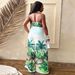 Women's Clothing Fashion Printed Sleeveless Shirt Collar Wide Leg Pants Suit_ecoleips.com
