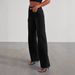 Women's Clothing Fashion Retro Raw Edge Women New High Waist Straight Leg Side Seam Stitching Frayed Denim_ecoleips.com