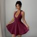 Women's Clothing Elegant Halter Neck Mini Dress Princess Style For Women Autumn/Winter Fashion Suitable For Various Occasions_ecoleips.com