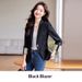 Black Casual Women's Short Coat For Spring And Autumn, Korean Style, Versatile, High-end, Petite, Stylish, Model 8889_ecoleips.com