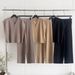 Women's Solid Color Knitted Sleeveless Vest And Wide Leg Trousers Set Casual Fashion Two-Piece Outfit European American Style_ecoleips.com