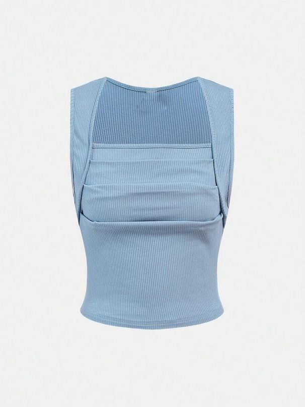 Women's Clothing Fashion Slim Sexy Solid Color Tube Top Bottom Vest_ecoleips.com