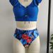 Huludao Women's Sexy Ruffled Two-Piece Swimsuit Style Printed Bikini_ecoleips.com
