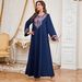 Elegant Floral Beaded Long Robe for Women Embroidered Ethnic Style Dress with Loose Fitting Long Sleeves New Cross Border Foreign Trade Formal Wear_ecoleips.com