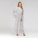 Fashionable Women's Lace Cardigan Leaf Embroidery Sequins Muslim Fashion New 1711_ecoleips.com