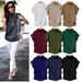 plus Size Women's High Neck T-Shirt Short Sleeve Soft Stretch Cotton Blend Basic Top for Casual Wear_ecoleips.com