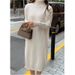 Winter And Autumn Korean-Style Women's Innerwear: Loose-Fitting, Thick-Necked Knit Base Layer Dress With Coat And Sweate_ecoleips.com