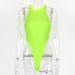 2025 Summer New Foreign Trade European And American Women's Slim Fit Tank Top Sexy Halter Neck Sleeveless High-Slit_ecoleips.com
