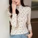 2025 #Selection Of High-Quality Products # Women's Floral 2025 Autumn Winter New Long Sleeved Top With A High Collar Base_ecoleips.com