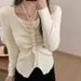 girl Pleated Thickened Three-Dimensional Flower Long Sleeve Sweater Autumn Winter Knitted Design New Slim Fit Slimming Base_ecoleips.com