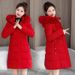 Elegant Winter Coat With Drawstring Waist, Hooded Long Padded Jacket For Women – Slim Fit, Plus Size, Warm & Stylish_ecoleips.com