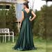 Elegant Long Sequin Evening Dress For Women - Glamorous Party Gown With Princess Silhouette, High Waist & Sleeveless Design_ecoleips.com