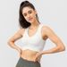 Women's High-Intensity Yoga Shockproof Integrated Sports Bra Nude Feel Ruched Fitness Training Vest 22746_ecoleips.com
