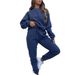 Aria Basics 2025 European American Spring And Autumn Solid Color Round Neck Pullover Pants Women's Fashion Casual Long Sleeve_ecoleips.com