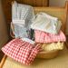 Color Matching Candy Straight Leg Pants For Home Wear Women's Cotton Plaid Design Loose Drawstring Waist Pajama Pants_ecoleips.com