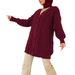 "Elegant Burgundy Muslim Knit Cardigan – Oversized Comfort For Work & Leisure | Winter 2024"_ecoleips.com
