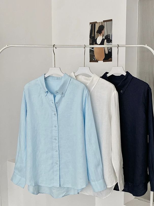 Linen Ultra-thin Old Money Style Women's Loose Mid-length, Casual Style, 2026 Summer Sun Protection Air Conditioning_ecoleips.com