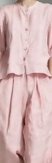 Women's Casual Linen-Blend Shirt And Wide-Leg Pants Set - Breathable Comfort Two-Piece Outfit_ecoleips.com