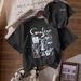 Women's Oversized Graphic T-Shirt - Soft Milk Silk Streetwear Tee With Print (Multiple Colors) Oversized Straight_ecoleips.com