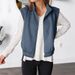 Women’s Quilted Sleeveless Zip Vest Jacket – Streetwear Layering Piece, Lightweight & Stylish, Polo Collar Design_ecoleips.com
