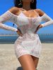 Sex Underwear Hollow Onesie Uniform Temptation Off-the-shoulder Hip Skirt Sexy Mesh Suit DYS-0420_ecoleips.com