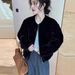 girl Light Jacket Velvet Cotton Coat For Women 2025 Winter New Small Short Diamond Pattern Top Fashion_ecoleips.com